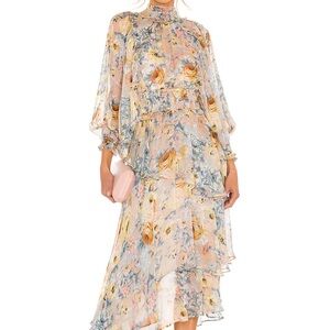 Elliatt Pastel Floral Long Sleeve Dress